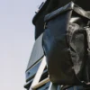 James Baroud Shoe Bag Attached to the Ladder - Outdoor Shoot - Close Detail