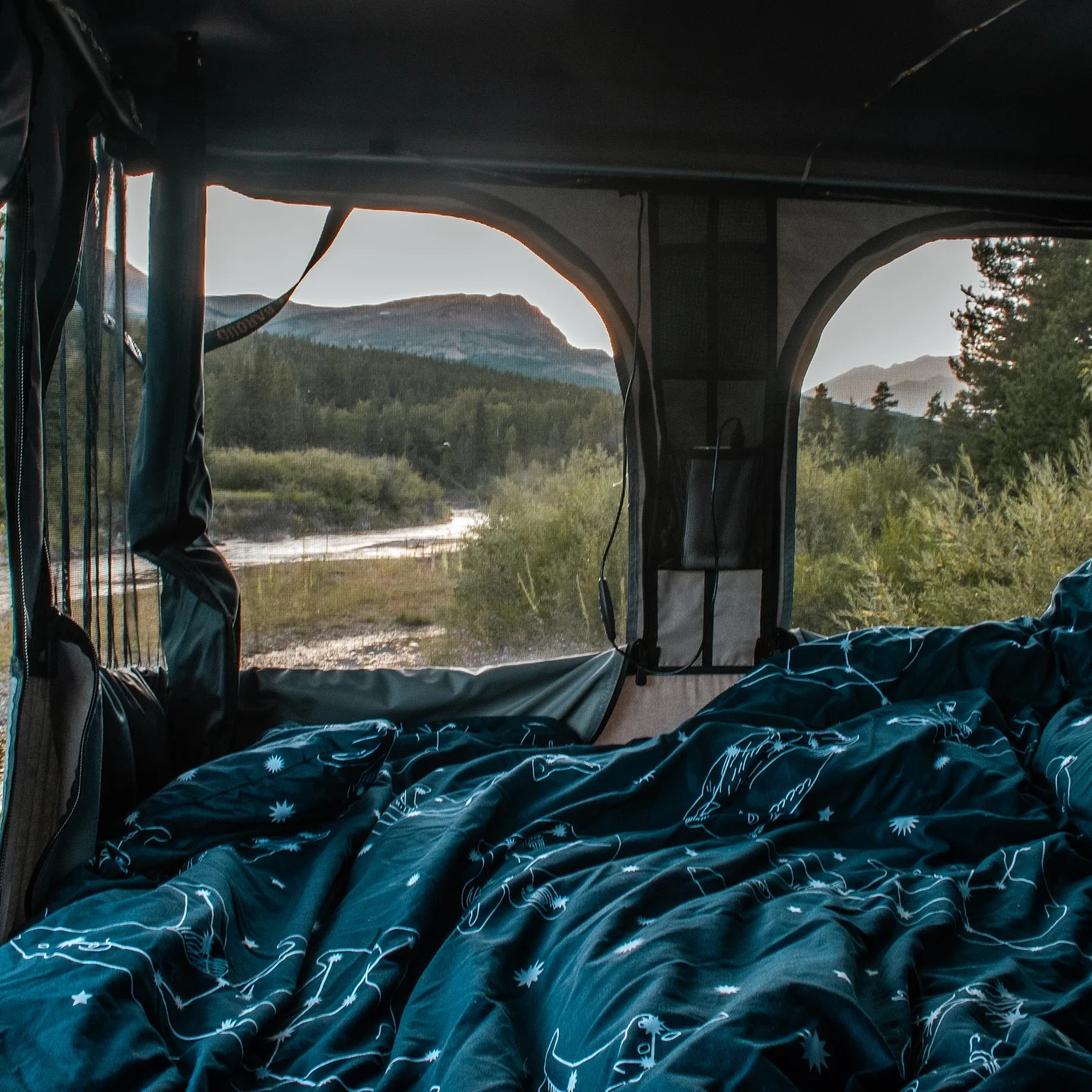 The Evasion spacious interior with a top tier mattress